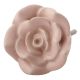 Baby Pink Rose Ceramic Flower Wardrobe Knobs Online